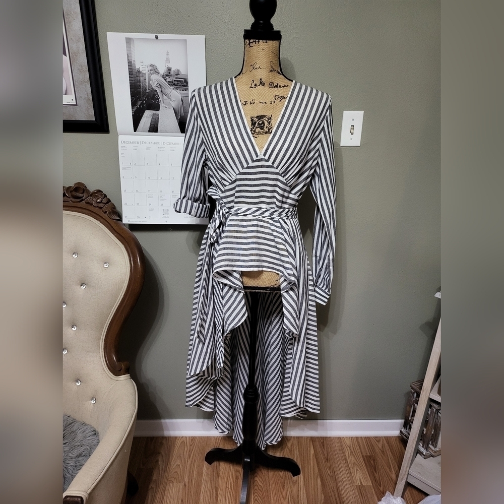 Shein Hi-Low Striped Tunic